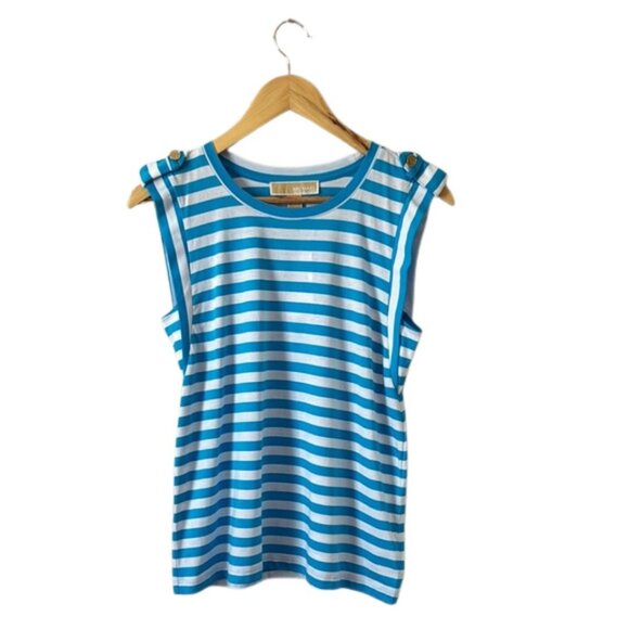 MICHAEL Michael Kors Tops - NWT! Michael Michael Kors Sleeveless Nautical Summer Tee Cotton Blend Top Size M
